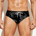 Black And White Pisces Sign Print Men's Swim Briefs