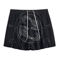 Black And White Pisces Sign Print Mesh Shorts