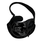 Black And White Pisces Sign Print Pet Sling Carrier