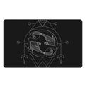 Black And White Pisces Sign Print Polyester Doormat