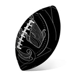 Black And White Pisces Sign Print Rugby Ball