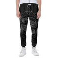 Black And White Pisces Sign Print Joggers