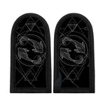 Black And White Pisces Sign Print Skillet Handle Cover