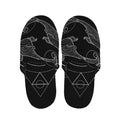 Black And White Pisces Sign Print Slippers