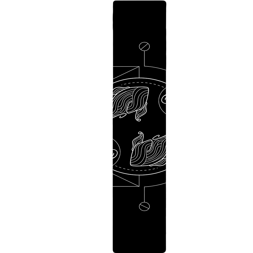 Black And White Pisces Sign Print Table Runner