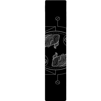 Black And White Pisces Sign Print Table Runner