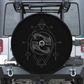 Black And White Pisces Sign Print Tire Cover With Camera Hole