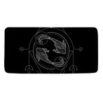 Black And White Pisces Sign Print Towel