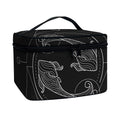 Black And White Pisces Sign Print Travel Makeup Bag