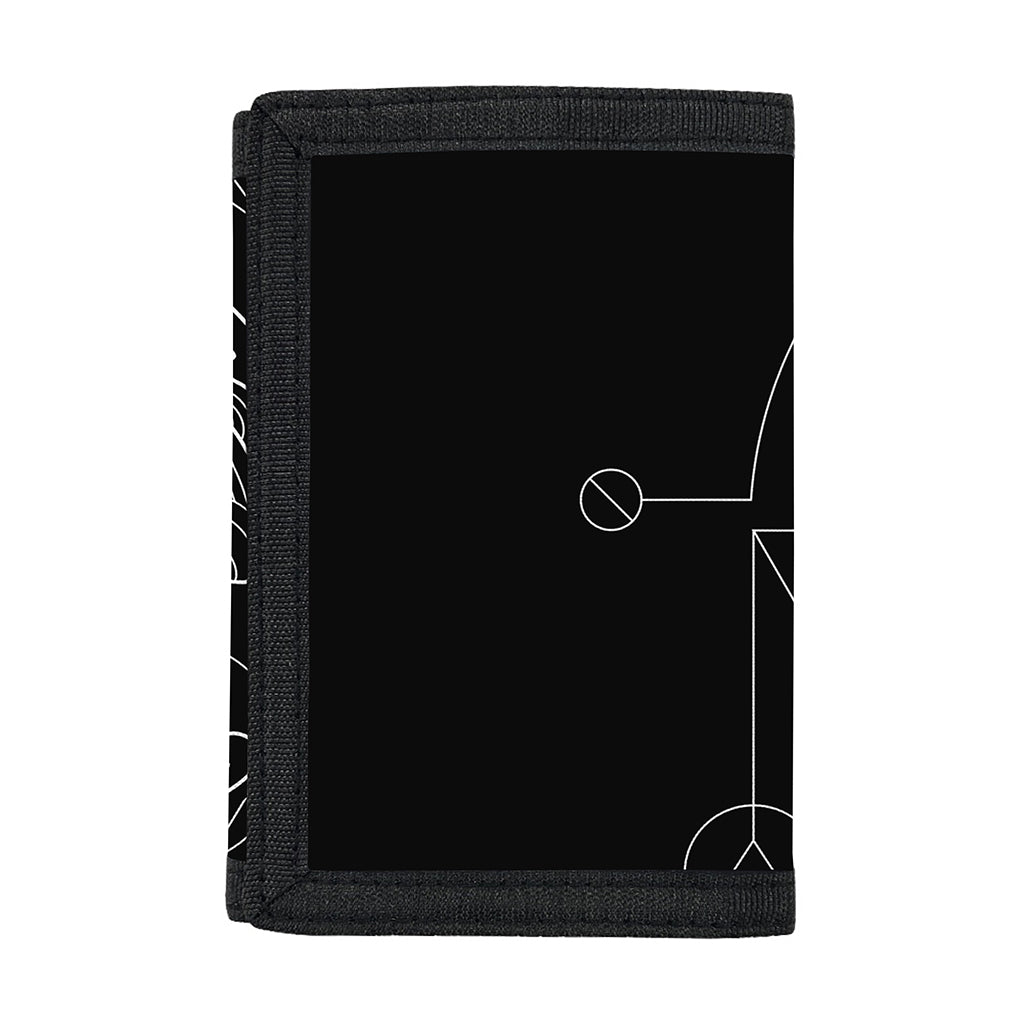 Black And White Pisces Sign Print Trifold Wallet