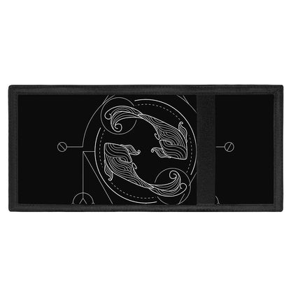 Black And White Pisces Sign Print Trifold Wallet
