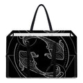 Black And White Pisces Sign Print Utility Tote Bag