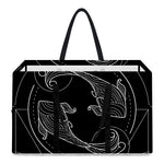 Black And White Pisces Sign Print Utility Tote Bag