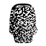 Black And White Pixel Pattern Print Baby Seat Cover
