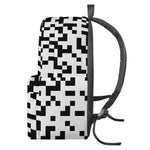 Black And White Pixel Pattern Print Backpack