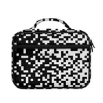 Black And White Pixel Pattern Print Briefcase Bible Bag