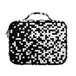 Black And White Pixel Pattern Print Briefcase Bible Bag