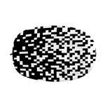 Black And White Pixel Pattern Print Car Side Mirror Covers