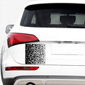 Black And White Pixel Pattern Print Car Sticker