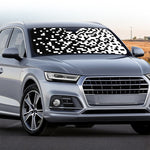 Black And White Pixel Pattern Print Car Windshield Sun Shade