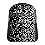 Black And White Pixel Pattern Print Casual Backpack