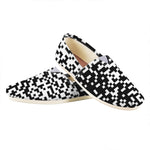 Black And White Pixel Pattern Print Casual Shoes