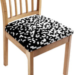 Black And White Pixel Pattern Print Chair Cushion Cover