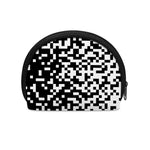 Black And White Pixel Pattern Print Coin Purse