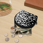 Black And White Pixel Pattern Print Coin Purse