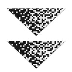 Black And White Pixel Pattern Print Dog Bandana