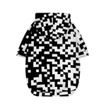 Black And White Pixel Pattern Print Dog Zip Up Hoodie