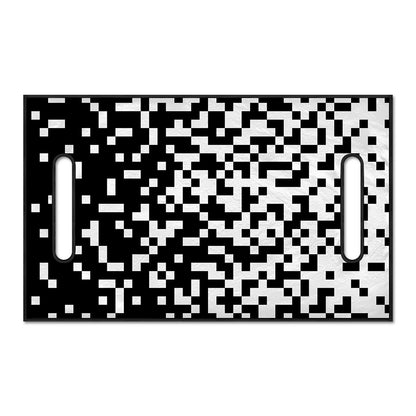 Black And White Pixel Pattern Print Golf Cart Seat Cover