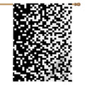 Black And White Pixel Pattern Print House Flag