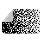 Black And White Pixel Pattern Print Indoor Door Mat
