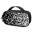 Black And White Pixel Pattern Print Portable Cooler Travel Case
