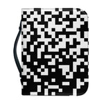 Black And White Pixel Pattern Print Leather Bible Cover