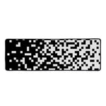 Black And White Pixel Pattern Print Long Kitchen Mat