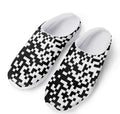 Black And White Pixel Pattern Print Mesh Casual Shoes