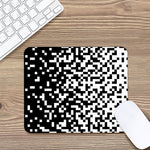 Black And White Pixel Pattern Print Mouse Pad