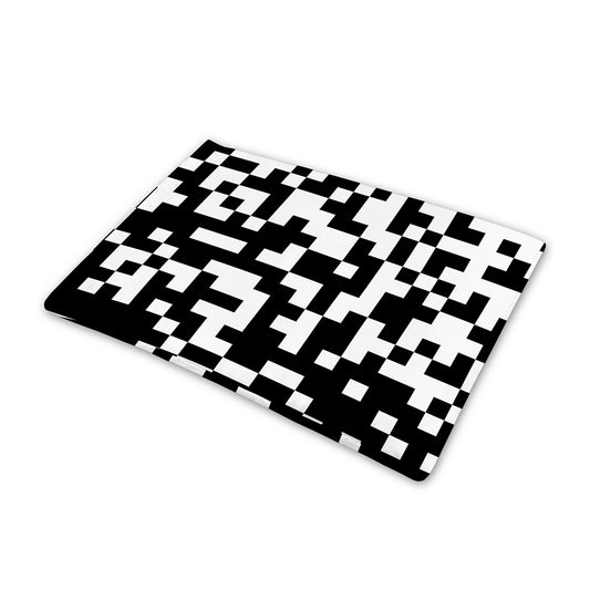 Black And White Pixel Pattern Print Pet Cooling Mat Cover