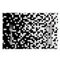Black And White Pixel Pattern Print Placemat