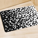 Black And White Pixel Pattern Print Polyester Doormat