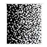 Black And White Pixel Pattern Print Polyester Shower Curtain