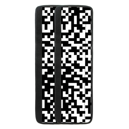 Black And White Pixel Pattern Print Refrigerator Handle Covers