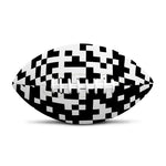 Black And White Pixel Pattern Print Rugby Ball