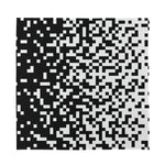 Black And White Pixel Pattern Print Silk Bandana