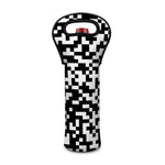 Black And White Pixel Pattern Print Single Neoprene Wine Tote