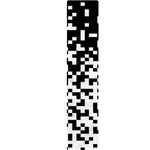 Black And White Pixel Pattern Print Table Runner