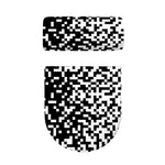 Black And White Pixel Pattern Print Toilet Lid And Tank Cover Set