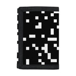 Black And White Pixel Pattern Print Trifold Wallet